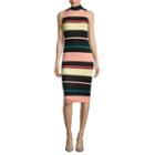 Belle + Sky&trade; Sleeveless Striped Scuba Dress