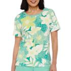 Alfred Dunner Acapulco Short-sleeve Floral Top