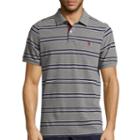 U.s. Polo Assn. Embroidered Short Sleeve Stripe Pique Polo Shirt