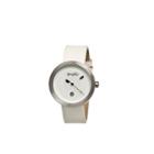 Simplify Unisex The 300 White Leather-band Watch With Date Sim0303