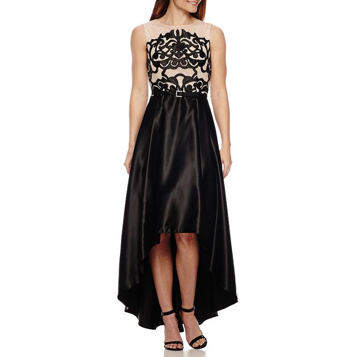 Jackie Jon Sleeveless High Low Ball Gown