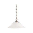 Filament Design 1-light Brushed Nickel Pendant Hanging Dome