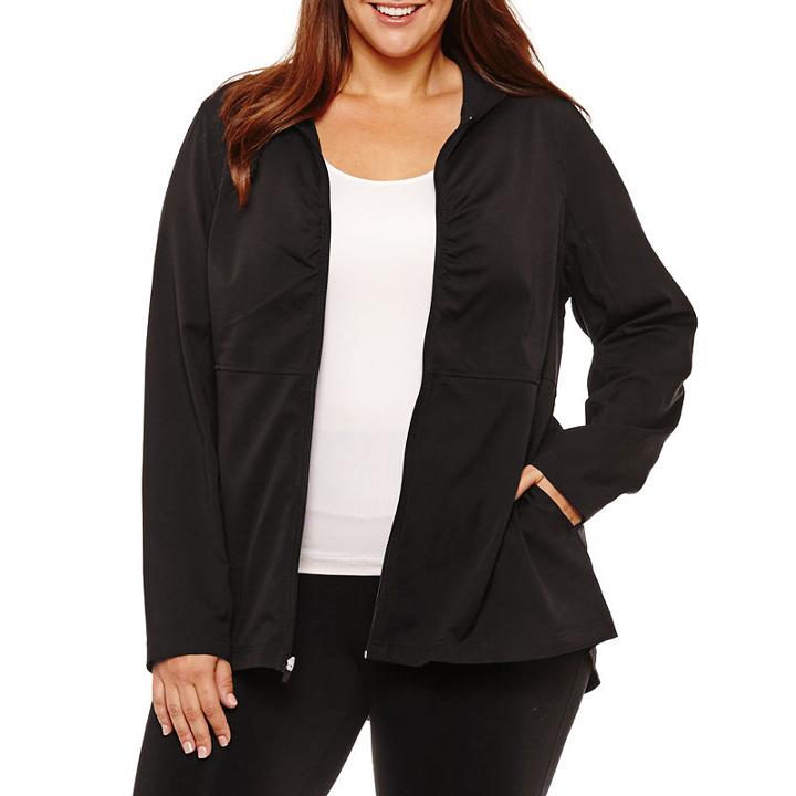 St. John's Bay Active Long Sleeve Woven Anorak - Plus