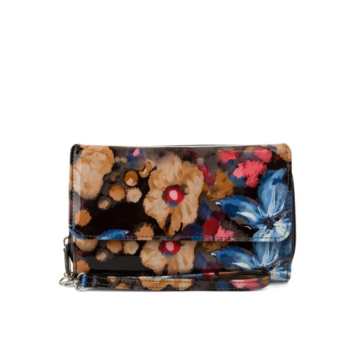 Mundi Blurred Floral Big Fat Checkbook Wallet