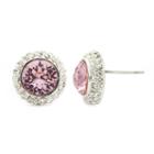 Sparkle Allure Pink Stud Earrings