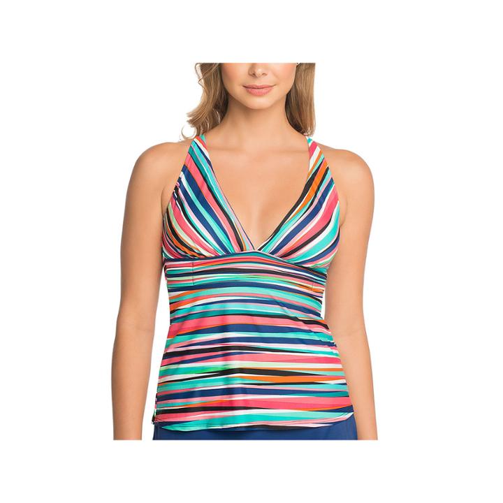 St. John's Bay Bimini Wall V-neck Tankini Swimsuit Top
