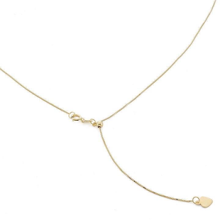 10k Gold Solid Box 22 Inch Chain Necklace