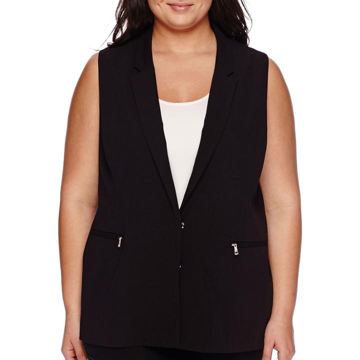 Worthington Sleeveless Blazer - Plus