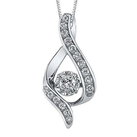 Sirena 3/8 Ct. Diamond 14k White Gold Infinity Pendant Necklace