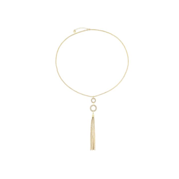 Monet Jewelry Womens Dbldrptsslnk Crysgld