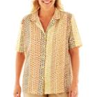 Cabin Creek Short-sleeve Yoryu Blouse - Plus