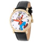 Disney Mickey And Friends Mens Black Strap Watch-wds000339