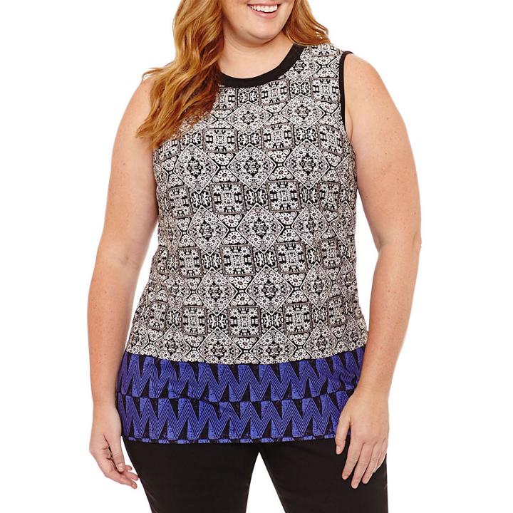 Alyx Sleeveless Scoop Neck Knit Blouse - Plus