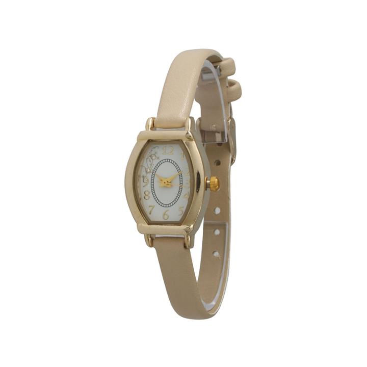 Olivia Pratt Womens Petite Beige Leather Watch 13420beige