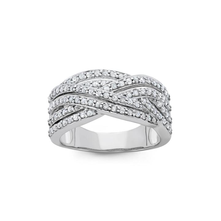 Womens 3/4 Ct. T.w. Genuine White Diamond 10k Gold Cocktail Ring