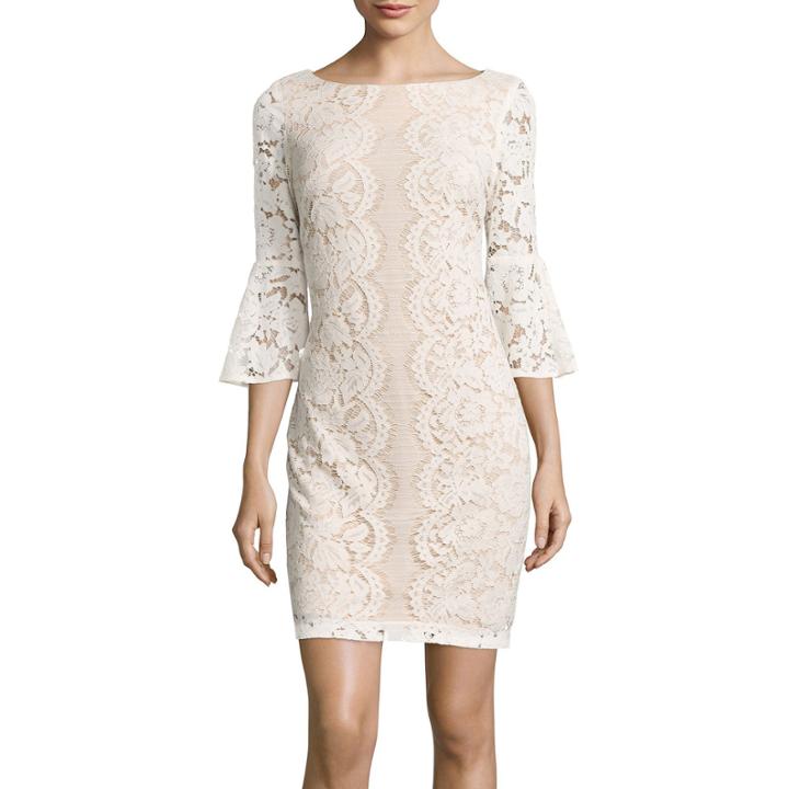 Danny & Nicole 3/4-sleeve Lace Sheath Dress