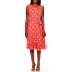 R & K Originals Sleeveless Dot Print A-line Dress