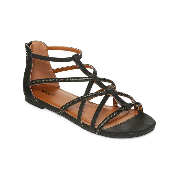 Mixit&trade; Rhinestone Gladiator Strap Sandals