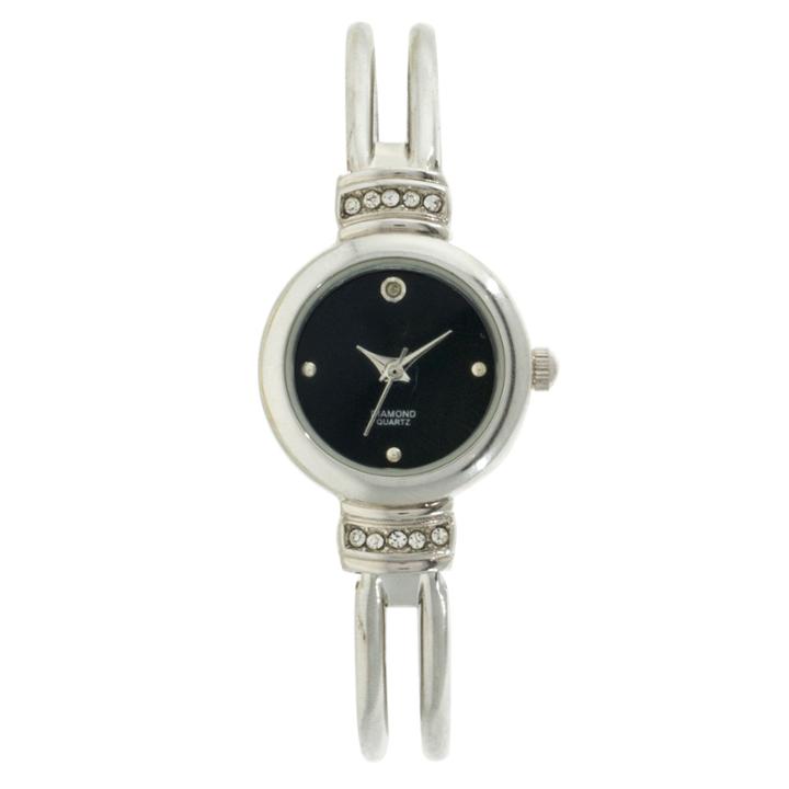 Womens Silver Tone Bangle Watch-gen534