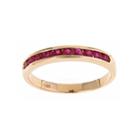 Limited Quantities! Red Lead Glass-filled Ruby Band In 10k Gold