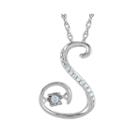 Love In Motion&trade; Diamond-accent Sterling Silver S Pendant Necklace