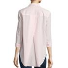 Stylus&trade; Long-sleeve Back-pleat Oversized Shirt- Petites