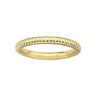 Personally Stackable 18k Yellow Gold Over Sterling Silver Textured Ring