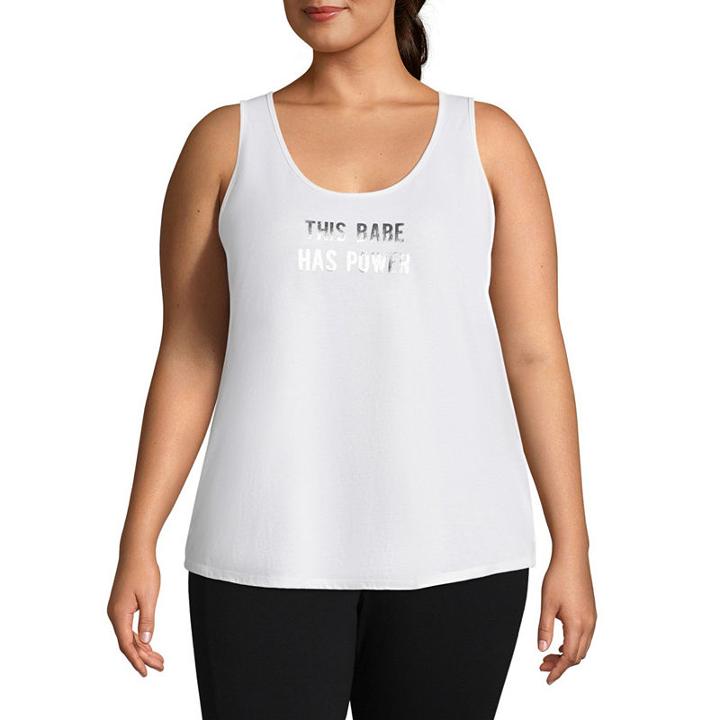 Flirtitude Racerback Babe Tank Top - Juniors Plus