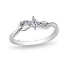 1/10 Ct. T.w. Diamond 10k White Gold Marquise Bridal Ring