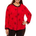 Liz Claiborne Banded Color Frame Shirt- Plus