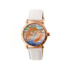 Bertha Womens Estella Mother-of-pearl White Leather-band Watchbthbr5105