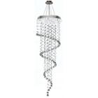 Helix Collection 10 Light Chrome Finish And Clear Crystal Spiral Chandelier