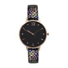 Geneva Platinum Womens Multicolor Strap Watch-10102