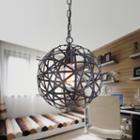 Lindrac 1-light 12-inch Black Globe Pendant