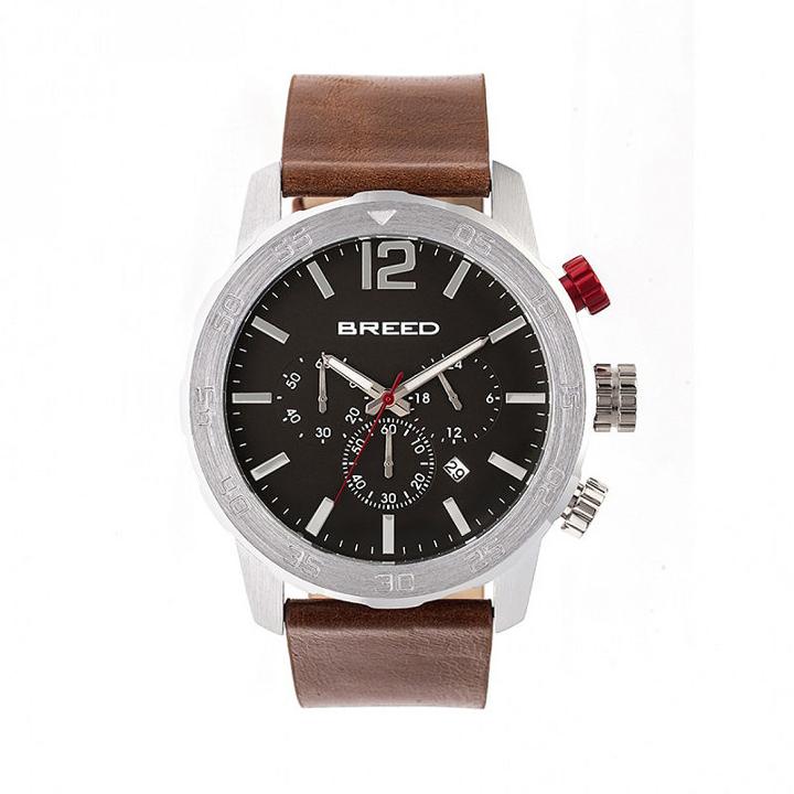 Breed Unisex Brown Strap Watch-brd7203