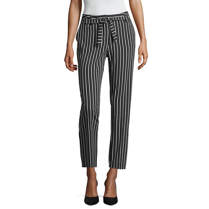 Worthington Slim Leg Belted Ankle Pant- Talls