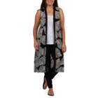 24/7 Comfort Apparel Feather Cardigan Shrug - Plus