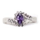 Sparkle Allure Purple Crystal Cocktail Ring
