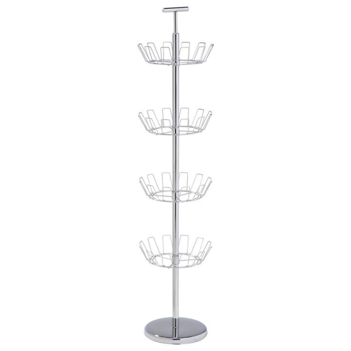 Honey-can-do 4-tier Revolving Chrome Shoe Tree
