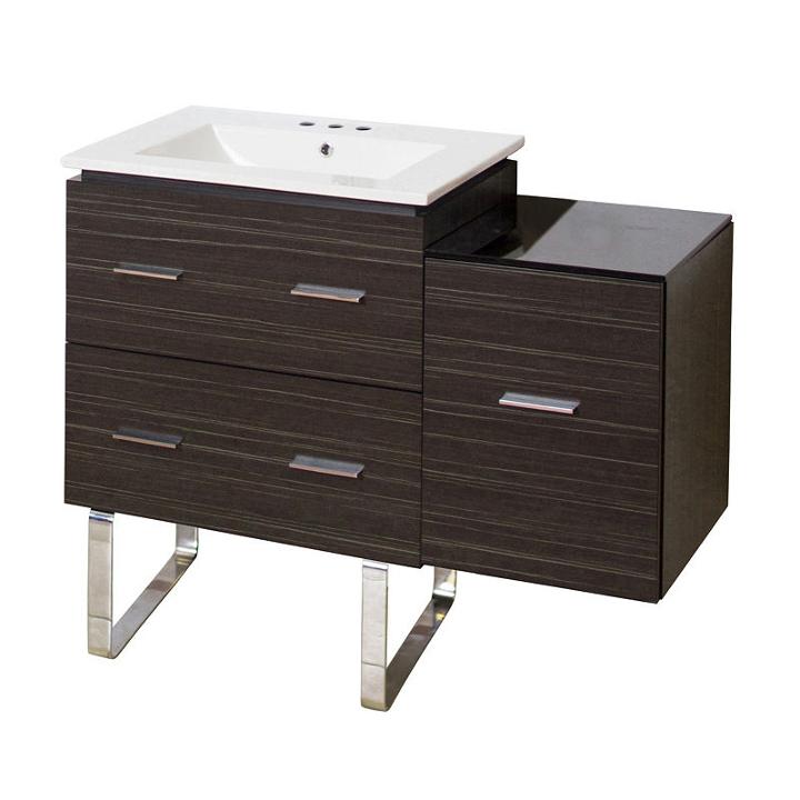 37.75-in. W Floor Mount Dawn Grey Vanity Set For 3h8-in. Drilling
