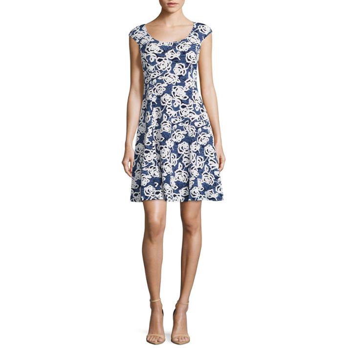 Ronni Nicole Sleeveless Floral Fit & Flare Dress-petites