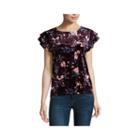 A.n.a Short Sleeve Crew Neck Floral T-shirt-womens Talls