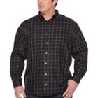 Van Heusen Wrinkle Free Twill Long Sleeve Button-front Shirt-big And Tall