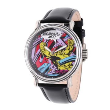 Comics Marvel Mens Black Strap Watch-wma000051