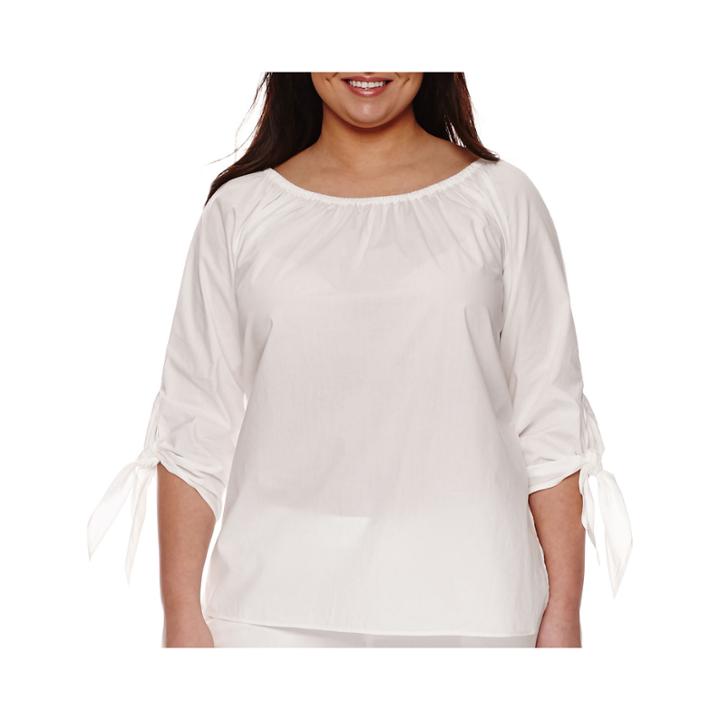 Stylus&trade; Lace 3/4-sleeve Tunic