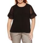 Worthington Short Sleeve Crew Neck T-shirt-plus