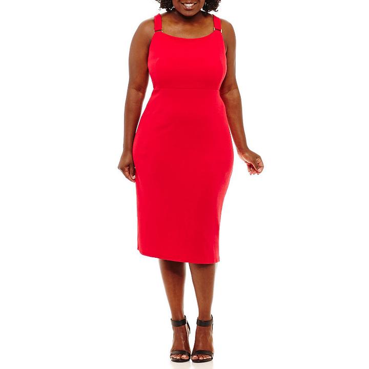 Bold Elements Hardware Sleeveless Bodycon Dress - Plus