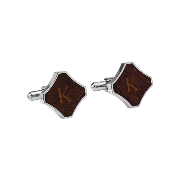 Personalized Redwood Stainless Steel Cufflinks