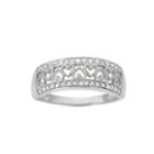 Womens 1/4 Ct. T.w. Round White Diamond Sterling Silver Promise Ring
