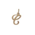 Personalized 14k Yellow Gold Initial C Pendant Necklace